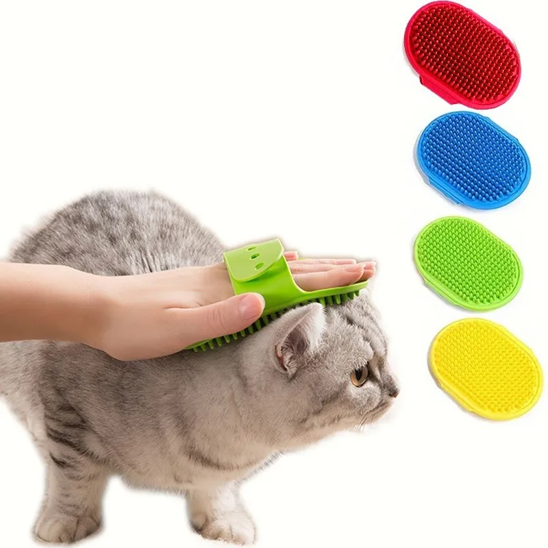 2-in-1 Silicone Pet Grooming Glove & Self-Groomer Scratcher – Multipurpose Deshedding Brush for Dogs & Cats, Massage Bath Glove & Table Leg Itch Relief Scrubber for Home